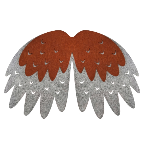 STRÓJ PELERYNA WRÓBEL SZARO-BRĄZOWY 58x40cm