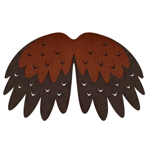 STRÓJ PELERYNA SOWA CIEMNOBRĄZOWY 58x40cm