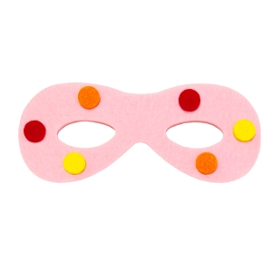 MASKA SUPERBOHATER KROPKI FILCOWA RÓŻOWA
