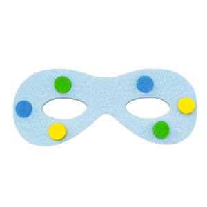 MASKA SUPERBOHATER KROPKI FILCOWA BŁĘKITNA