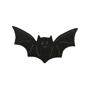 EMBLEMAT NIETOPERZ FILCOWY CZARNY 9,5x5,5cm