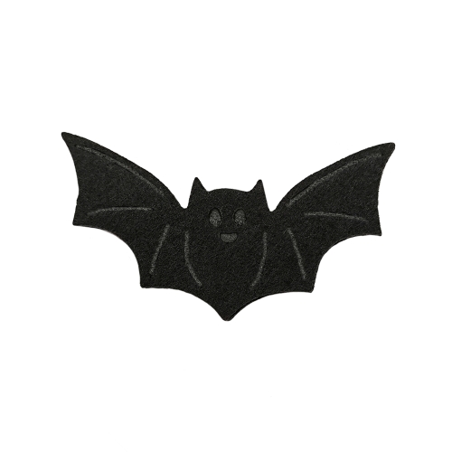 EMBLEMAT NIETOPEZRZ FILCOWY CZARNY 9,5x5,5cm