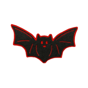 EMBLEMAT NIETOPERZ FILCOWY CZERWONO-CZARNY 10x5,5cm