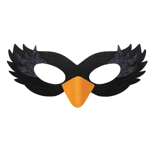 MASKA PTASZEK KOS FILCOWA CZARNA