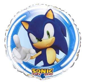 BALON GRABO SONIC OKRĄGŁY NIEBIESKI 18" 46cm