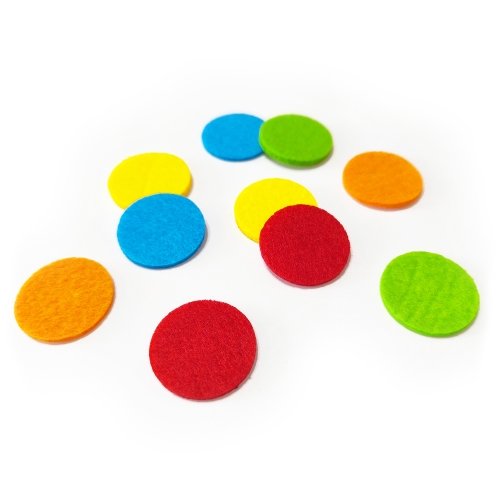 KROPKI KOLOROWE FILCOWE MIX 3,5cm 10szt