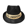 KAPELUSZ 40 URODZINY AL CAPONE CZARNY