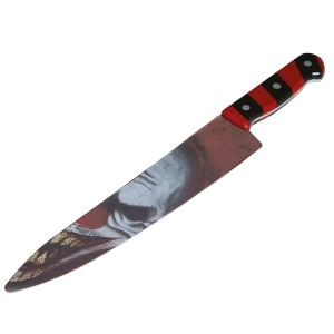 NÓŻ KLAUNA CZARNO-CZERWONY 37cm