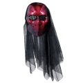 MASKA Z KAPTUREM HOKEISTA JASON VOORHEES CZARNO-CZERWONA