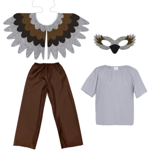 ZESTAW WRÓBEL SZARO-BRĄZOWY 134-140 4el