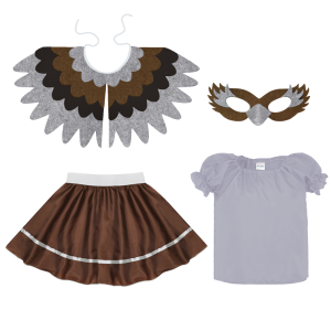 ZESTAW WRÓBEL SZARO-BRĄZOWY 134-140 4el