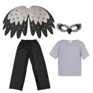 ZESTAW ŻURAW SZARO-CZARNY 98-110 4el