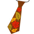 KRAWAT JESIENNY LISTKI FILCOWY JASNOBRĄZOWY