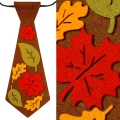 KRAWAT JESIENNY LISTKI FILCOWY JASNOBRĄZOWY