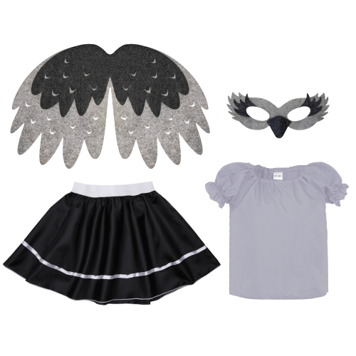 ZESTAW ŻURAW SZARO-CZARNY 98-110 4el