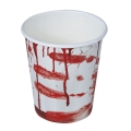 KUBECZKI PAPIEROWE KRWAWA DŁOŃ BIAŁO-CZERWONE 240ml 6szt