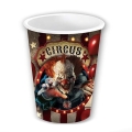 KUBECZKI PAPIEROWE CYRK STRASZNY KLAUN 240ml 6szt