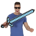 MIECZ PIKSELOWY DMUCHANY BŁĘKITNY 90cm