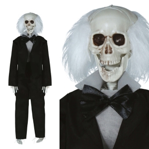 KUKŁA WISZĄCA SZKIELET W GARNITURZE CZARNY 40cm