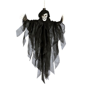 KUKŁA WISZĄCA SZKIELET CZARNY 75cm