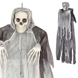 KUKŁA WISZĄCA SZKIELET SZARA 80cm