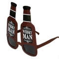 OKULARY BUTELKI WHISKY MAN BRĄZOWE