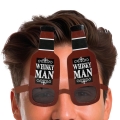 OKULARY BUTELKI WHISKY MAN BRĄZOWE