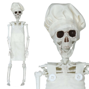 KUKŁA WISZĄCA SZKIELET KUCHARZ BIAŁY 40cm