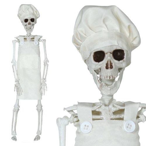 KUKŁA WISZĄCA SZKIELET KUCHARZ BIAŁY 40cm