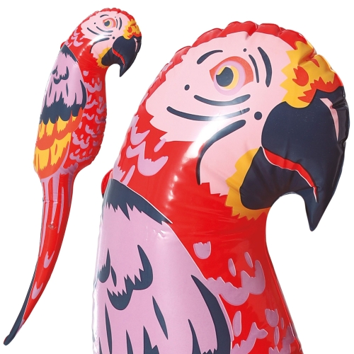 PAPUGA OZDOBNA DMUCHANA CZERWONA 105cm