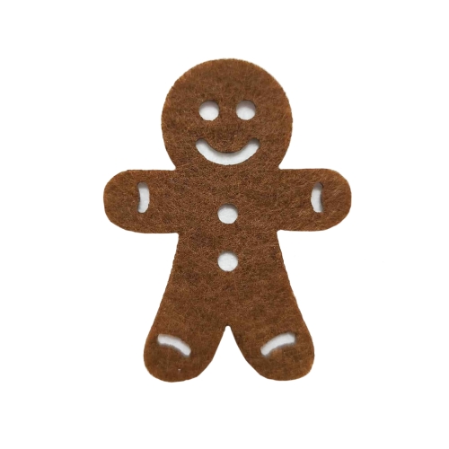 EMBLEMAT PIERNIKOWY LUDZIK FILCOWY BRĄZOWY 7,5x5,5cm