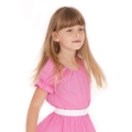 BLUZKA DZIEWCZYNKA PONGEE RÓŻOWA 116-128