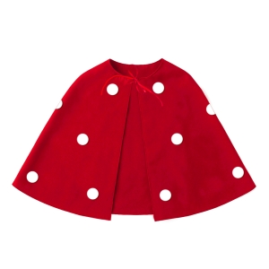 PELERYNA MUCHOMOR PONGEE CZERWONA M/L