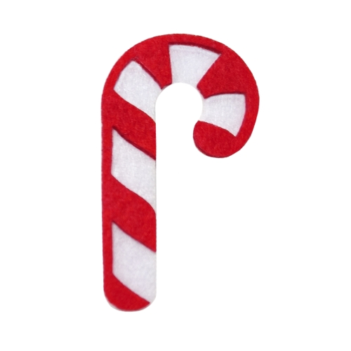 EMBLEMAT LASKA CUKROWA FILCOWY BIAŁO-CZERWONY 8x4,5cm