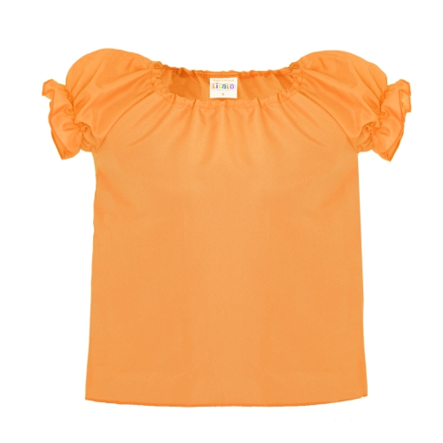 BLUZKA DZIEWCZYNKA PONGEE POMARAŃCZOWA 146-158