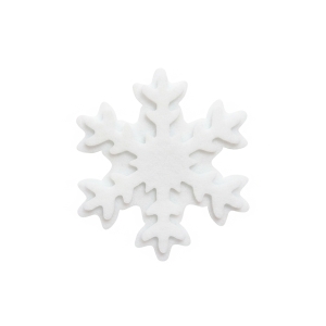 EMBLEMAT ŚNIEŻYNKA FILCOWY BIAŁY 7cm