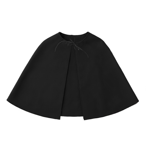 PELERYNA GŁADKA PONGEE CZARNA M/L