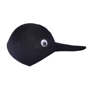 CZAPKA KRUK RUCHOME OCZY CZARNA