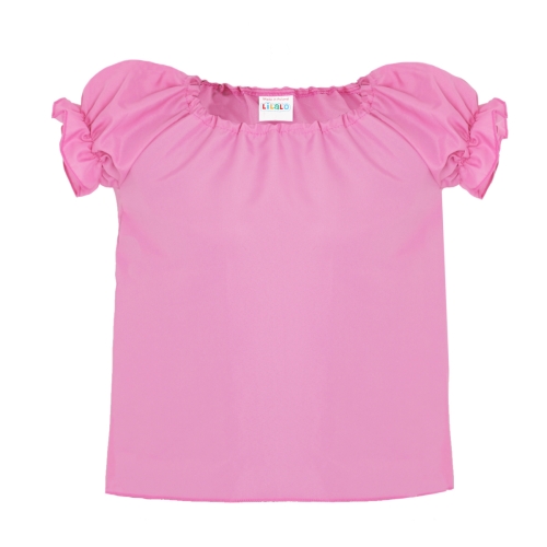 BLUZKA DZIEWCZYNKA PONGEE RÓŻOWA 146-158