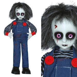 KUKŁA WISZĄCA UPIORNY CHŁOPIEC NIEBIESKA 45cm