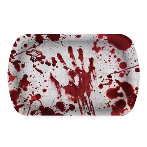 TACKA ZAKRWAWIONA DŁOŃ BIAŁO-CZERWONA 39x24cm