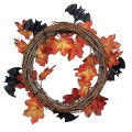 WIENIEC KORONA LIŚCIE JESIENNE BRĄZOWO-POMARAŃCZOWY