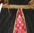 STRÓJ SUKIENKA ŚREDNIOWIECZNA DAMA CZARNO-CZERWONY 125-135