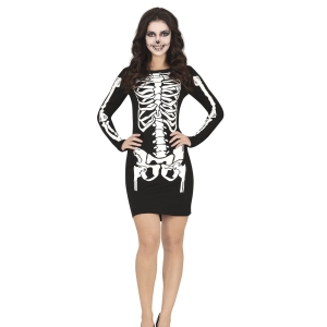 STRÓJ SUKIENKA SZKIELETORKA BIAŁO-CZARNY M(38-40)