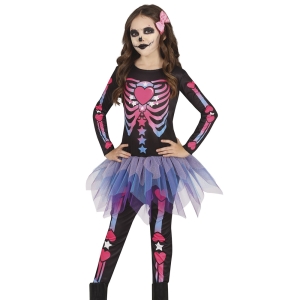 STRÓJ SUKIENKA SZKIELETORKA CZARNO-RÓŻOWA 95-105