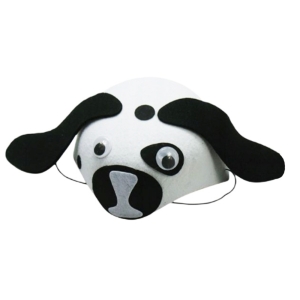 CZAPKA PIESEK DALMATYŃCZYK RUCHOME OCZY BIAŁO-CZARNY