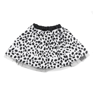 SPÓDNICZKA DALMATYŃCZYK ŁATKI BIAŁO-CZARNA 26cm