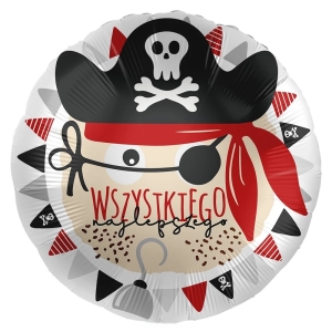BALON PREMIOLOON WSZYSTKIEGO NAJLEPSZEGO PIRAT 17'' 43cm