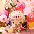 BALON PARTY PAL HAPPY BIRTHDAY KONIKI BEŻOWY 18'' 45cm