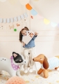 BALON PARTY DECO PIESEK CORGI STOJĄCY POMARAŃCZOWY 35" 88cm